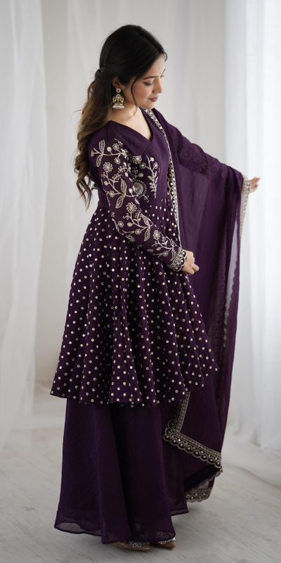 ZSR 3134 Wine Crunchy Silk Salwar Suit Perfect for Wedding, Party, Sangeet, Anniversary, Housewarming Introductory Price ₹2399. Delivery 4-6 | Jump Suits, Salwar suit, Casual Suits, Creative suits, Designer Suits, Palazzo Suits, Party Wear Suits, Patiala Suits, Straight Suits