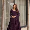 SR 1687 Wine Faux Georgette With Heavy Embroidery Work With Fully Flair Salwar Suit Wedding, Party, Festive, Available at ₹1999 only. Delivery 4-6 Work | Jump Suits, Tops & Bottoms, Track Suits, Salwar suit, Casual Suits, Creative suits, Designer Suits, Palazzo Suits, Party Wear Suits, Patiala Suits, Straight Suits, Trendy Wear