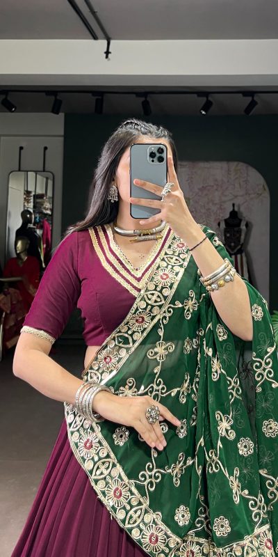 LNB 1692 Wine Pure Rayon Embroidery Work & Sequins Work Lehenga Choli in . Now at just ₹3199. Delivery 4-6 Working Days. Shop now. | Lehenga, Bollywood Lehenga, Creative Lehenga, Designer Lehenga, Embroidered Lehenga, Party Wear Lehenga