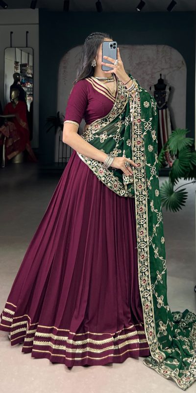 LNB 1692 Wine Pure Rayon Embroidery Work & Sequins Work Lehenga Choli in . Now at just ₹3199. Delivery 4-6 Working Days. Shop now. | Lehenga, Bollywood Lehenga, Creative Lehenga, Designer Lehenga, Embroidered Lehenga, Party Wear Lehenga