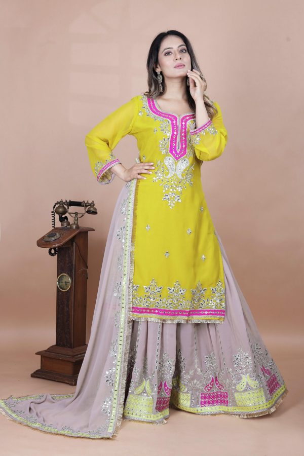 SRK 5260 Pink Faux Georgette With 5mm Embroidery Sequence Work Perfect for Wedding, Party, Karwa Chauth, Ethnic Day, Baisakhi Beast Price At 2149/- Only | Jump Suits, Salwar suit, Casual Suits, Creative suits, Designer Suits, Palazzo Suits, Party Wear Suits, Patiala Suits, Straight Suits