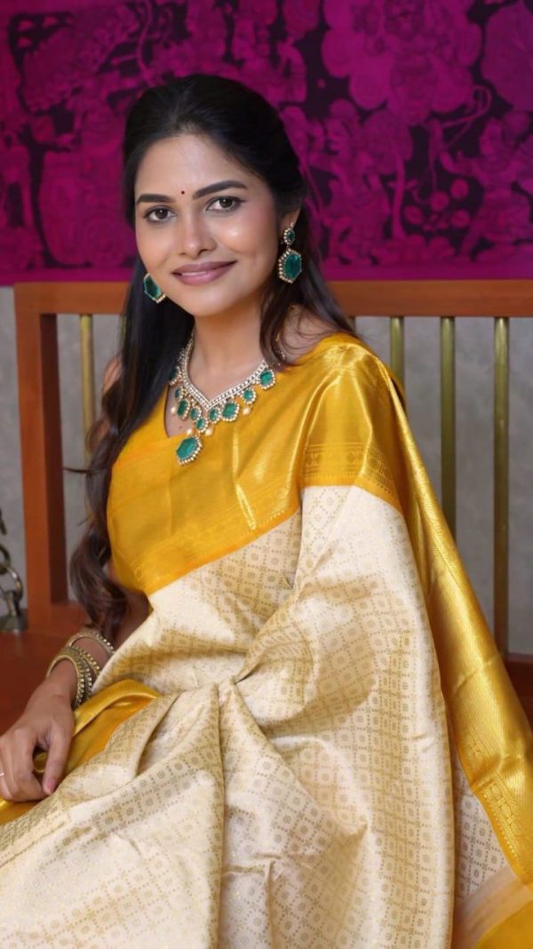 KP 6046 Yellow Soft Lichi Silk with Lace Border & Lace Work Saree . Best Price ₹1449. Delivery 4-6 Working Days. Shop now. | Sarees, Bollywood Sarees, Creative Sarees, Designer Sarees, Embroidered Sarees, Ethnic Saree, Modern Digital sarees, Party Wear Sarees