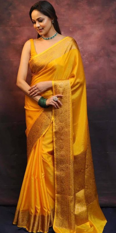 KP 6009 Yellow Soft Lichi Silk With Lace Border & Lace Work. Now Saree at just ₹1349. Delivery 4-6 Working Days. Shop now. | Sarees, Bollywood Sarees, Creative Sarees, Designer Sarees, Embroidered Sarees, Ethnic Saree, Modern Digital sarees, Party Wear Sarees