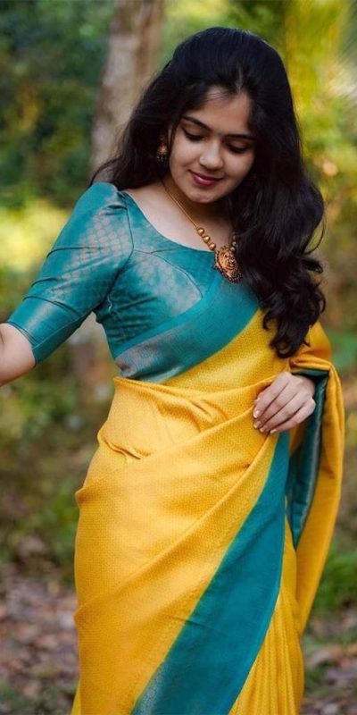 KP 5059 Yellow Color Soft Lichi Silk Cloth. Saree with Designer Work. Get it for ₹1449. Delivery 4-6 Working Days. Shop now. | Sarees, Bollywood Sarees, Creative Sarees, Designer Sarees, Embroidered Sarees, Ethnic Saree, Modern Digital sarees, Party Wear Sarees