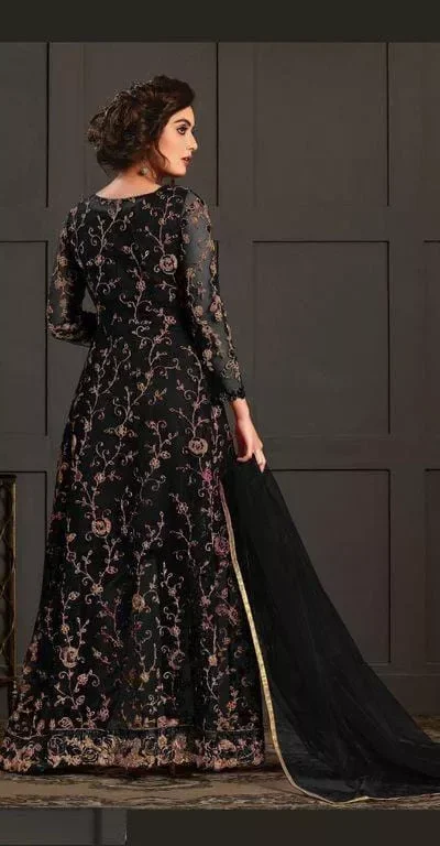 FC 4592 Black Net Salwar Suit with Stone Work. Wedding, Party, Festive, Events, Now at just ₹2449. Delivery 4-6 Working Days. Shop now. | Jump Suits, Salwar suit, Casual Suits, Creative suits, Designer Suits, Palazzo Suits, Party Wear Suits, Patiala Suits, Straight Suits
