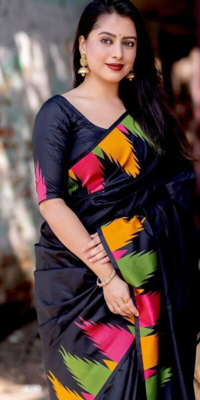 KP 6042 Black Color Soft Lichi Silk Saree with Lace Border & Lace Work. Get it for ₹1399. Delivery 4-6 Working Days. Shop now. | Sarees, Bollywood Sarees, Creative Sarees, Designer Sarees, Embroidered Sarees, Ethnic Saree, Modern Digital sarees, Party Wear Sarees