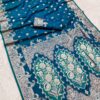 Blue Banarasi Lace Zari Work Saree
