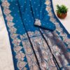 Blue Banarasi Silk Zari Work Saree