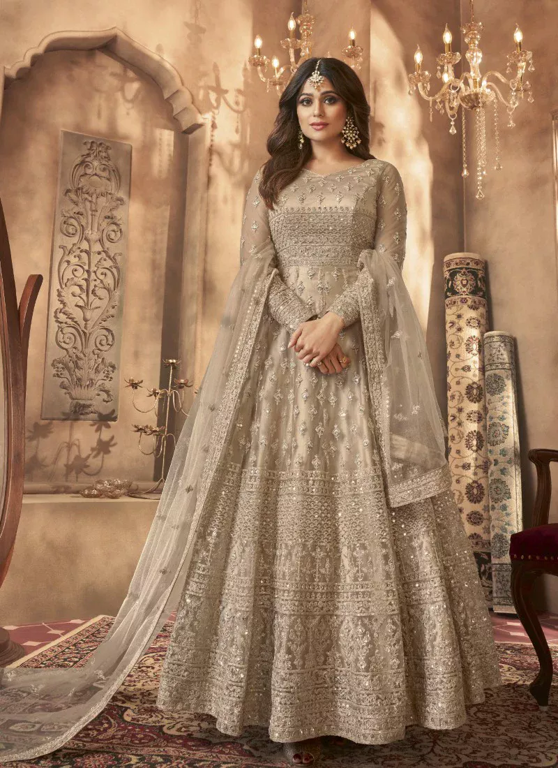 Chiku Net Sequence Work Salwar Suit