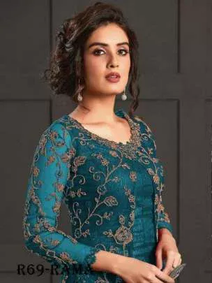 FC 4592 Firozi Net Salwar Suit with Stone Work. Wedding, Party, Festive, Events, Now at just ₹2449. Delivery 4-6 Working Days. Shop now. | Jump Suits, Salwar suit, Casual Suits, Creative suits, Designer Suits, Palazzo Suits, Party Wear Suits, Patiala Suits, Straight Suits