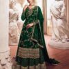 Green Georgette Embroidery Work Salwar Suit