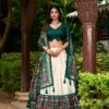 Green Tasar Silk With Gotta Patti Lehenga Choli