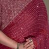 YNF 3452 Maroon -DF 3452 Color Georgette Sequins Multy Embroidery Work Saree Casual, Wedding, Festive, Events . Expected Delivery  4-6 Working Days @1799/- only                                                                                | Sarees, Bollywood Sarees, Creative Sarees, Designer Sarees, Embroidered Sarees, Ethnic Saree, Modern Digital sarees, Party Wear Sarees