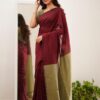Maroon Soft Lilian Slab Rich Pallu Saree