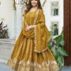 Ram 139 Mustered Star Georgette Gown Perfect for Wedding, Party, Family Gatherings, Haldi, Housewarming –. Grab it for ₹1949. Delivery 4-6 Working | Jump Suits, Salwar suit, Casual Suits, Creative suits, Designer Suits, Palazzo Suits, Party Wear Suits, Patiala Suits, Straight Suits