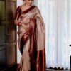 Off White Soft Lichi Silk On All Over Saree