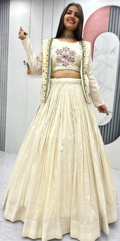 PC 522 Off White Tissue Simmer Lehenga Choli Perfect for Wedding, Party, Cultural Events, Diwali, Ganesh Chaturthi – . Exclusive Offer ₹3049. Deli | Jump Suits, Salwar suit, Casual Suits, Creative suits, Designer Suits, Palazzo Suits, Party Wear Suits, Patiala Suits, Straight Suits