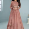 FC 9293 Peach Georgette Salwar Suit with Embroidery Work. Wedding, Party, Festive, Events, Now at just ₹2649. Delivery 4-6 Working Days. Shop now. | Jump Suits, Salwar suit, Casual Suits, Creative suits, Designer Suits, Palazzo Suits, Party Wear Suits, Patiala Suits, Straight Suits