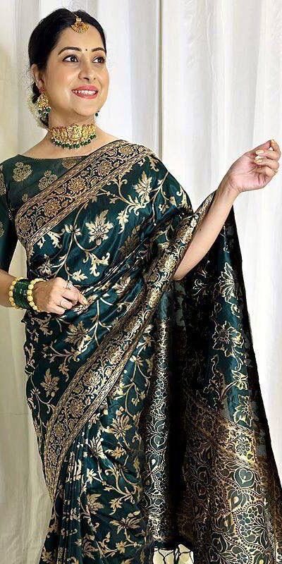 KP 6042 Peacock Green Color Soft Lichi Silk Saree with Lace Border & Lace Work. Get it for ₹1399. Delivery 4-6 Working Days. Shop now. | Sarees, Bollywood Sarees, Creative Sarees, Designer Sarees, Embroidered Sarees, Ethnic Saree, Modern Digital sarees, Party Wear Sarees