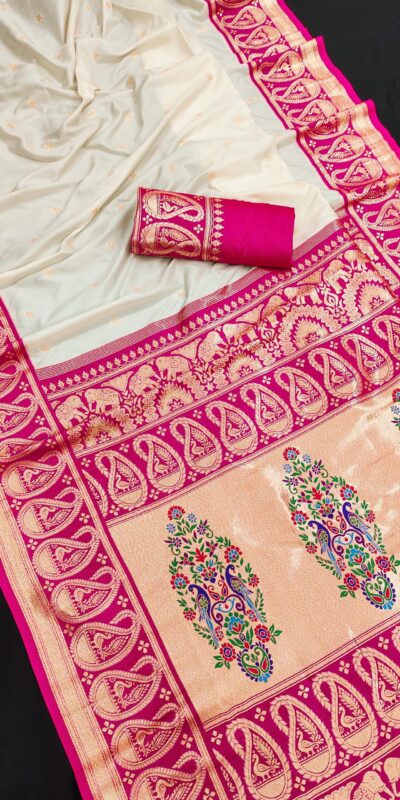 MB 1213 Pink Color Banarasi Saree with Zari Work & Lace Work. Wedding, Party, Festive, Events, Festive Deal ₹2099. Delivery 4-6 Working Days. Shop now. | Sarees, Bollywood Sarees, Creative Sarees, Designer Sarees, Embroidered Sarees, Ethnic Saree, Modern Digital sarees, Party Wear Sarees