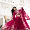 Pink Fox Georgette Embroidery Work Lehenga Choli