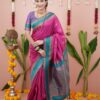 Pink Silk Paithni Weaving Zari Work Saree