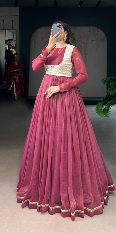 YNF 5025 Pink with Sequins Work & Embroidery Work Pink Silver Glossy Gown . Best Price ₹1849. Delivery 4-6 Working Days. Shop now. | Lehenga, Bollywood Lehenga, Creative Lehenga, Designer Lehenga, Embroidered Lehenga, Party Wear Lehenga