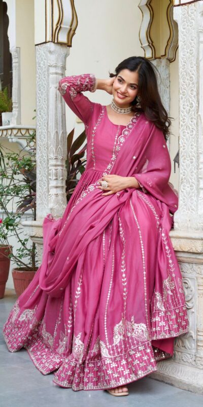 Ram 139 Pink Star Georgette Gown Perfect for Wedding, Party, Family Gatherings, Haldi, Housewarming –. Grab it for ₹1949. Delivery 4-6 Working | Jump Suits, Salwar suit, Casual Suits, Creative suits, Designer Suits, Palazzo Suits, Party Wear Suits, Patiala Suits, Straight Suits