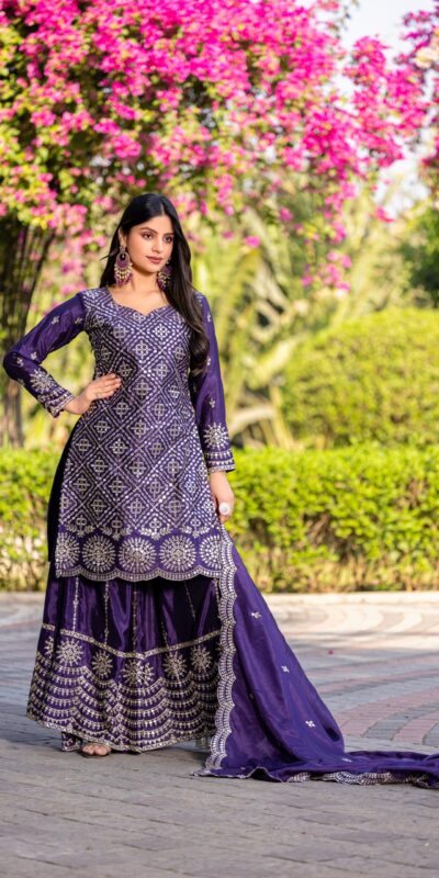 Ram 098 Purple Color Chinon Embroidery Work Salwar Suit in . Introductory Price ₹2549. Delivery 4-6 Working Days. Shop now. | Jump Suits, Salwar suit, Casual Suits, Creative suits, Designer Suits, Palazzo Suits, Party Wear Suits, Patiala Suits, Straight Suits