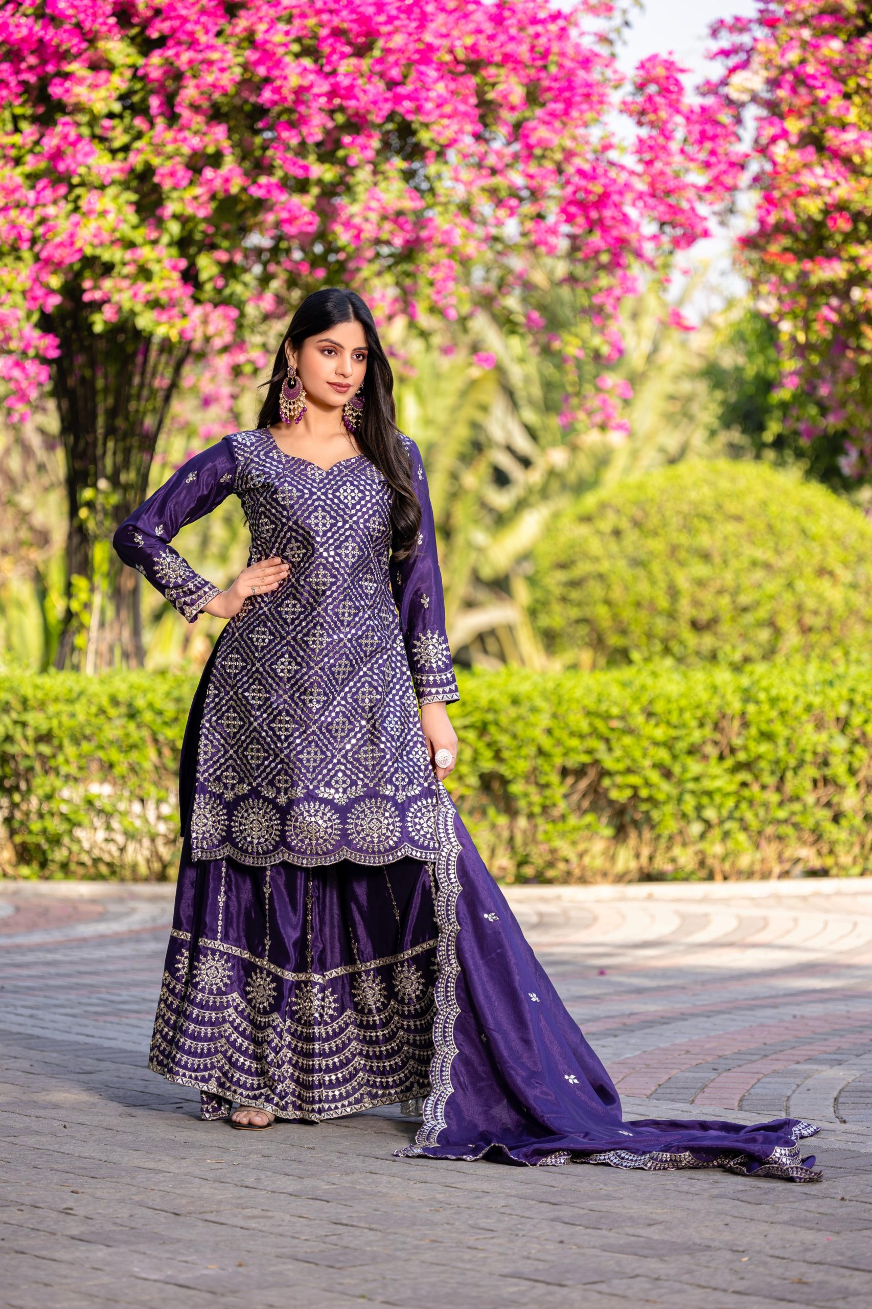 Ram 098 Purple Color Chinon Embroidery Work Salwar Suit in . Introductory Price ₹2549. Delivery 4-6 Working Days. Shop now. | Jump Suits, Salwar suit, Casual Suits, Creative suits, Designer Suits, Palazzo Suits, Party Wear Suits, Patiala Suits, Straight Suits