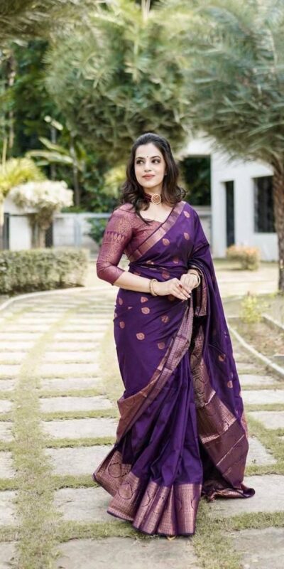 KPR 128 Purple Color Soft Lichi Silk Saree with Lace Work & Lace Border. Get it for ₹1349. Delivery 4-6 Working Days. Shop now. | Sarees, Bollywood Sarees, Creative Sarees, Designer Sarees, Embroidered Sarees, Ethnic Saree, Modern Digital sarees, Party Wear Sarees