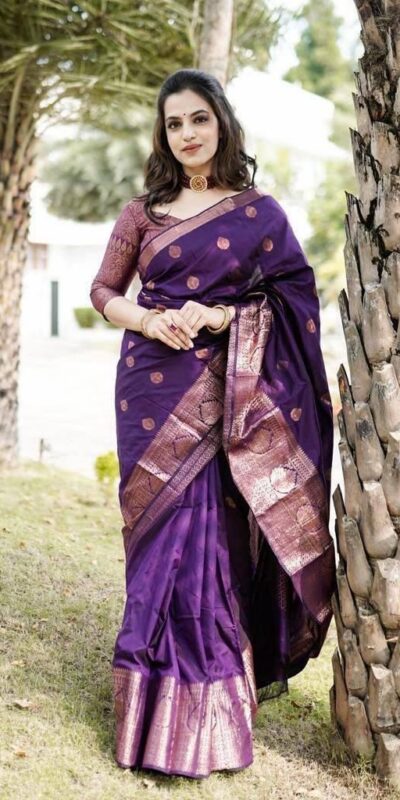 KPR 128 Purple Color Soft Lichi Silk Saree with Lace Work & Lace Border. Get it for ₹1349. Delivery 4-6 Working Days. Shop now. | Sarees, Bollywood Sarees, Creative Sarees, Designer Sarees, Embroidered Sarees, Ethnic Saree, Modern Digital sarees, Party Wear Sarees