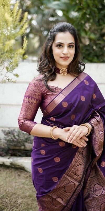 KPR 128 Purple Color Soft Lichi Silk Saree with Lace Work & Lace Border. Get it for ₹1349. Delivery 4-6 Working Days. Shop now. | Sarees, Bollywood Sarees, Creative Sarees, Designer Sarees, Embroidered Sarees, Ethnic Saree, Modern Digital sarees, Party Wear Sarees
