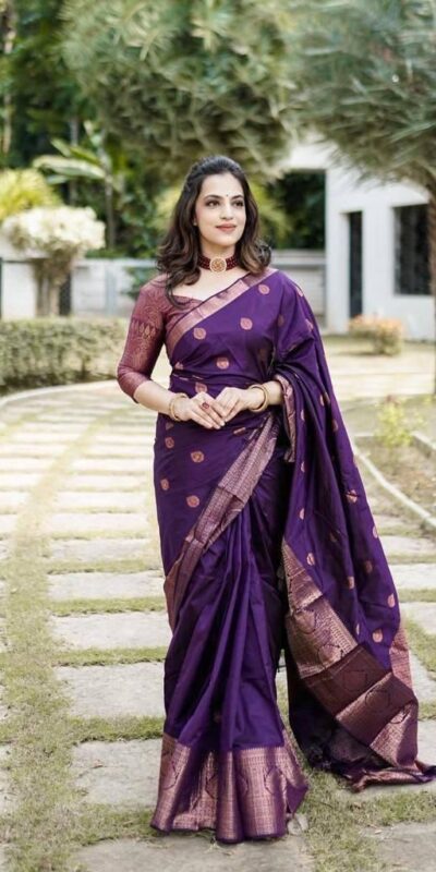 KPR 128 Purple Color Soft Lichi Silk Saree with Lace Work & Lace Border. Get it for ₹1349. Delivery 4-6 Working Days. Shop now. | Sarees, Bollywood Sarees, Creative Sarees, Designer Sarees, Embroidered Sarees, Ethnic Saree, Modern Digital sarees, Party Wear Sarees