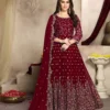  FC 94001 Red Color Georgette Multi Thread Zari Stich Anarkali Suit Wedding, Party, Festive events, etc. Expected Delivery  4-6 Working Days @2399/- | Anarkali Suits, Bollywood Anarkali, Creative-Anarkali, Designer Anarkali, Embroidered Anarkali, Party Wear Anarkali
