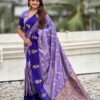 Royal Blue Banarasi Silk Weaving Zari Work Saree