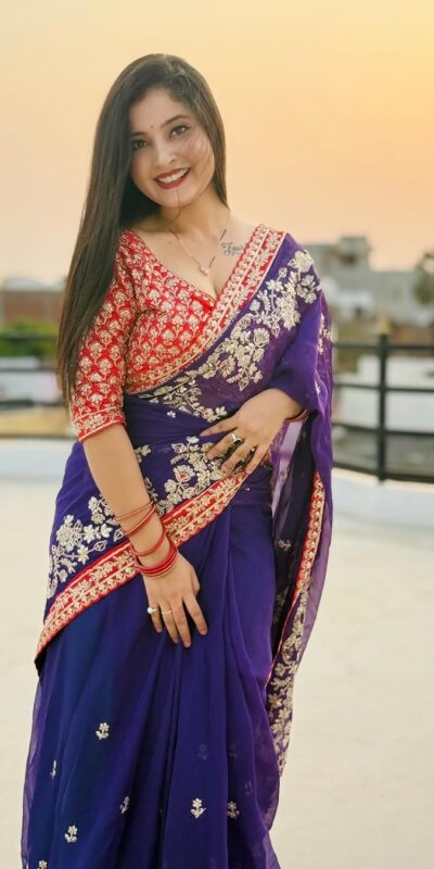 BT 411 Royal Blue in Georgette Embroidery Work & Lace Work Saree . Grab it for ₹1999. Delivery 4-6 Working Days. Shop now. | Sarees, Bollywood Sarees, Creative Sarees, Designer Sarees, Embroidered Sarees, Ethnic Saree, Modern Digital sarees, Party Wear Sarees