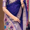 Royal Blue Pure Banarasi Silk Zari Work Saree