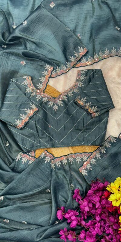 AC COCKTAIL Teal Gold Crush Saree Perfect for Wedding, Party, Engagement, Cultural Events, Pongal – . Available at ₹2149 only. Delivery 4-6 Working Day | Sarees, Bollywood Sarees, Creative Sarees, Designer Sarees, Embroidered Sarees, Ethnic Saree, Modern Digital sarees, Party Wear Sarees