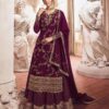 Wine heavy Georgette Embroidery Work Salwar Suit