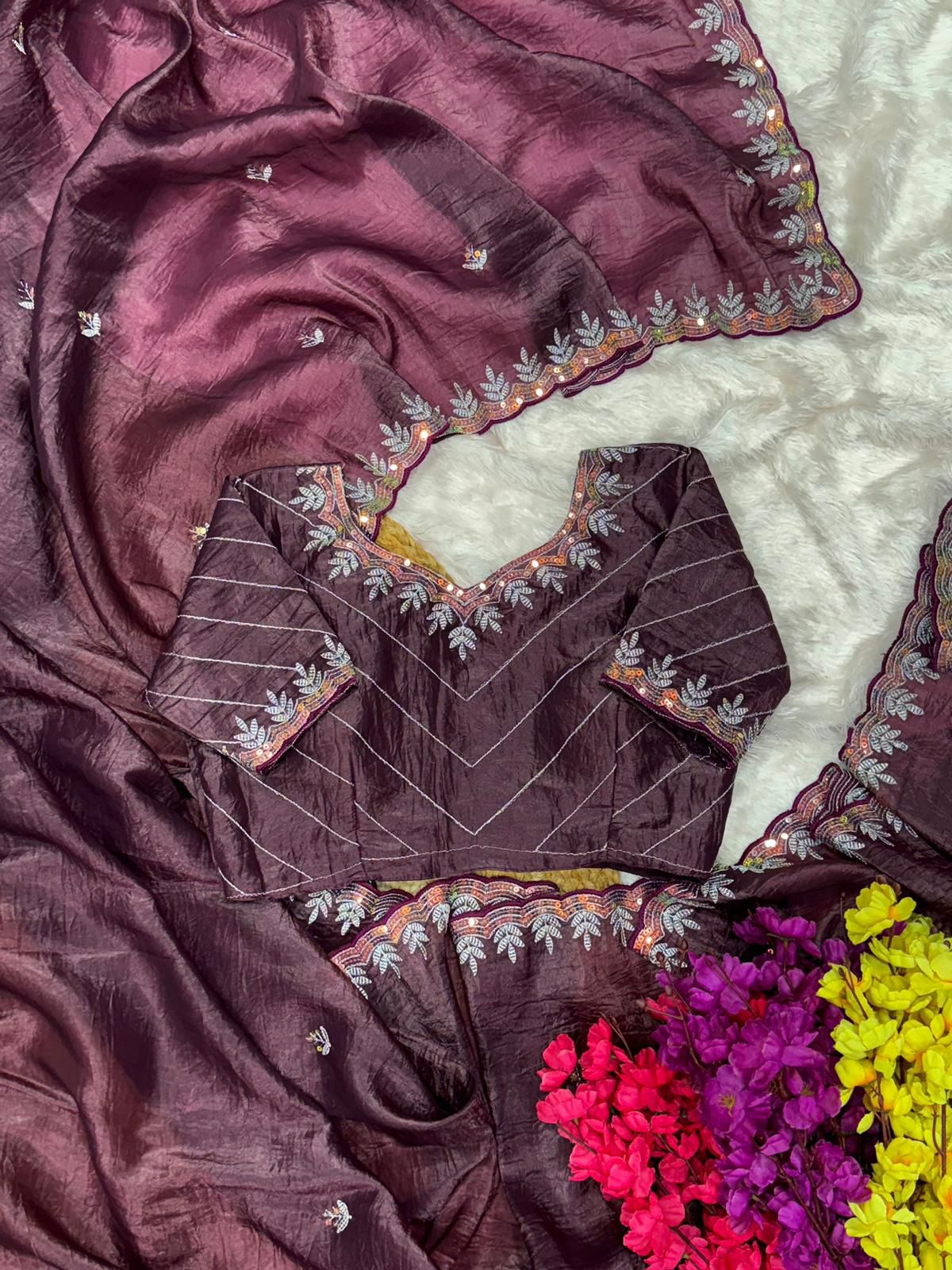 AC COCKTAIL Wine Gold Crush Saree Perfect for Wedding, Party, Engagement, Cultural Events, Pongal – . Available at ₹2149 only. Delivery 4-6 Working Day | Sarees, Bollywood Sarees, Creative Sarees, Designer Sarees, Embroidered Sarees, Ethnic Saree, Modern Digital sarees, Party Wear Sarees