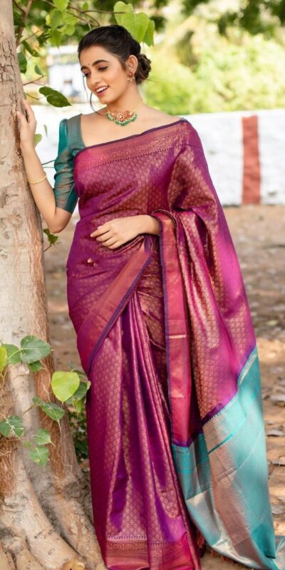 KPR 207 Wine Color Soft Lichi Silk Saree with Lace Work & Lace Border. Get it for ₹1299. Delivery 4-6 Working Days. Shop now. | Sarees, Bollywood Sarees, Creative Sarees, Designer Sarees, Embroidered Sarees, Ethnic Saree, Modern Digital sarees, Party Wear Sarees