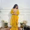 SSR 505 Yellow Chinon Silk With Salwar Suit Perfect for Wedding, Party, Durga Puja, Anniversary, Ethnic Day . Delivery 4-6 Working Days. At 2049 Shop now. | Gowns, Bollywood Gowns, Creative Gowns, Designer Gowns, Embroidered Gowns, Party Wear Gowns