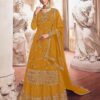 Yellow Georgette Embroidery Work Salwar Suit