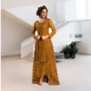 Yellow Net Stone Work Salwar Suit