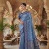 Blue Banarasi Silk Zari Weaving Work Saree
