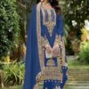Blue Faux Georgette Sequins Work Salwar Suit
