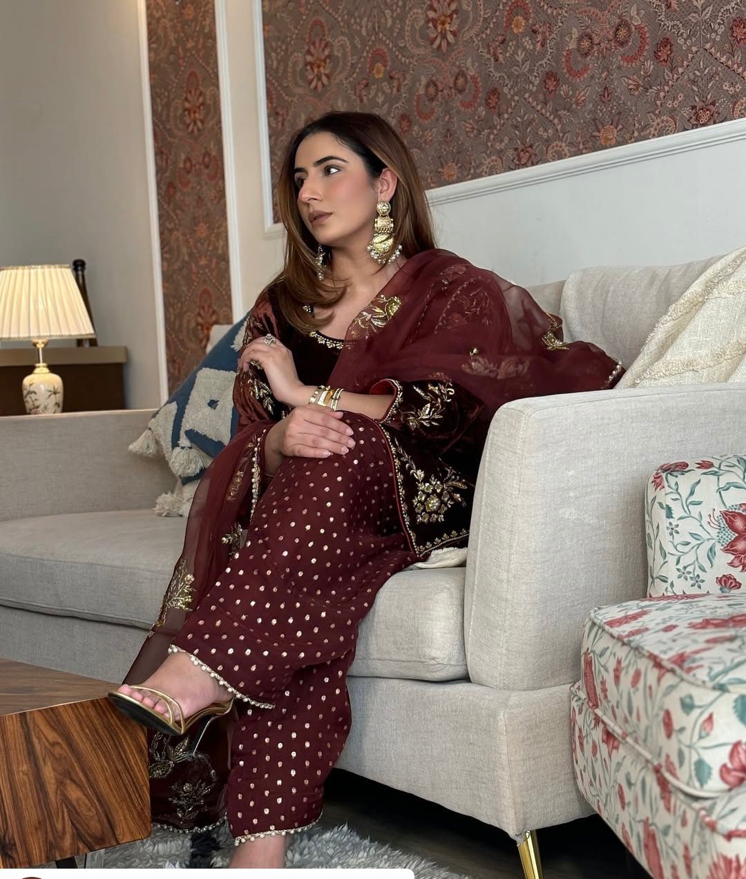 NSR 879 Mahendi Faux Georgette Salwar Suit with Embroidery Work. Available at ₹2399 only. Delivery 4-6 Working Days. Shop now. | Lehenga, Bollywood Lehenga, Creative Lehenga, Designer Lehenga, Embroidered Lehenga, Party Wear Lehenga