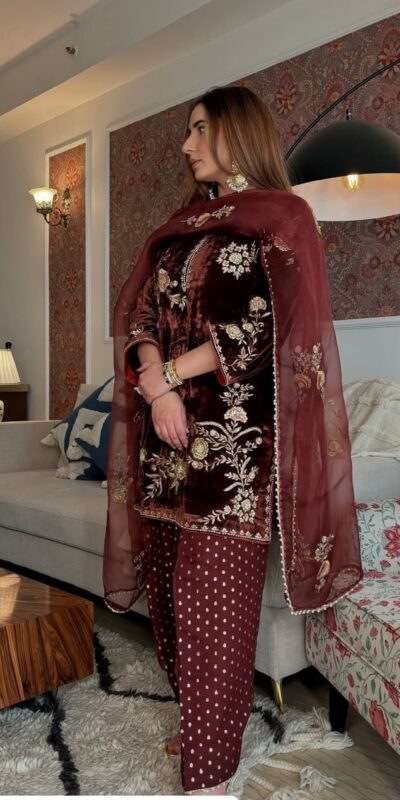 NSR 879 Mahendi Faux Georgette Salwar Suit with Embroidery Work. Available at ₹2399 only. Delivery 4-6 Working Days. Shop now. | Lehenga, Bollywood Lehenga, Creative Lehenga, Designer Lehenga, Embroidered Lehenga, Party Wear Lehenga