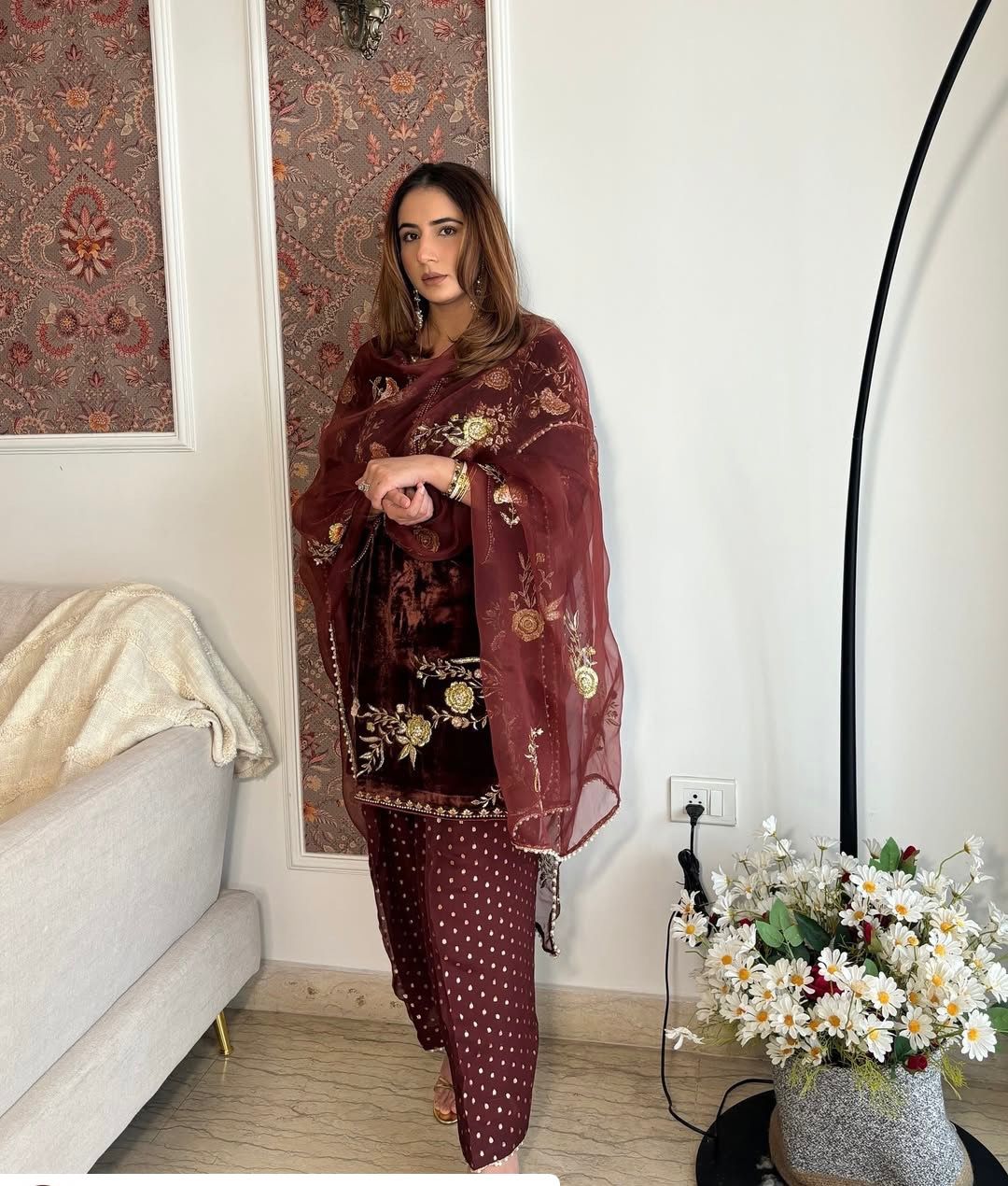 NSR 879 Mahendi Faux Georgette Salwar Suit with Embroidery Work. Available at ₹2399 only. Delivery 4-6 Working Days. Shop now. | Lehenga, Bollywood Lehenga, Creative Lehenga, Designer Lehenga, Embroidered Lehenga, Party Wear Lehenga